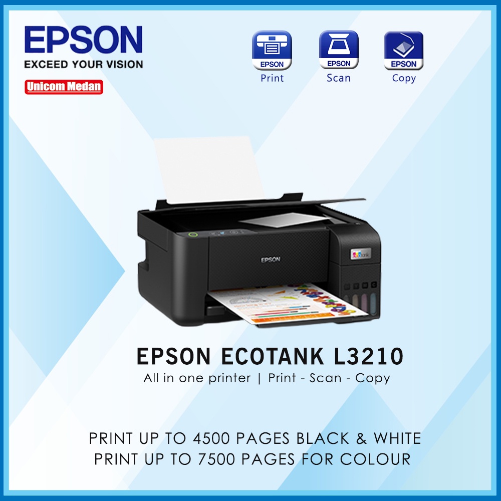 Printer Epson L3210 All in One print scan copy