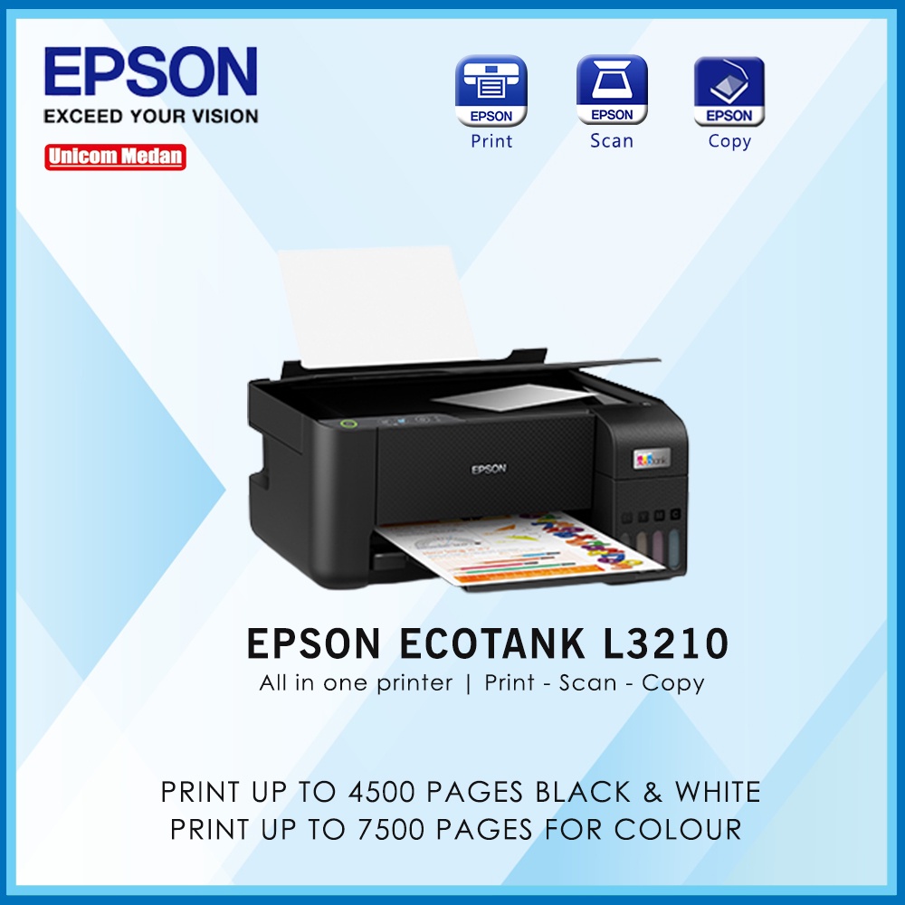 Printer Epson L3210 All in One print scan copy