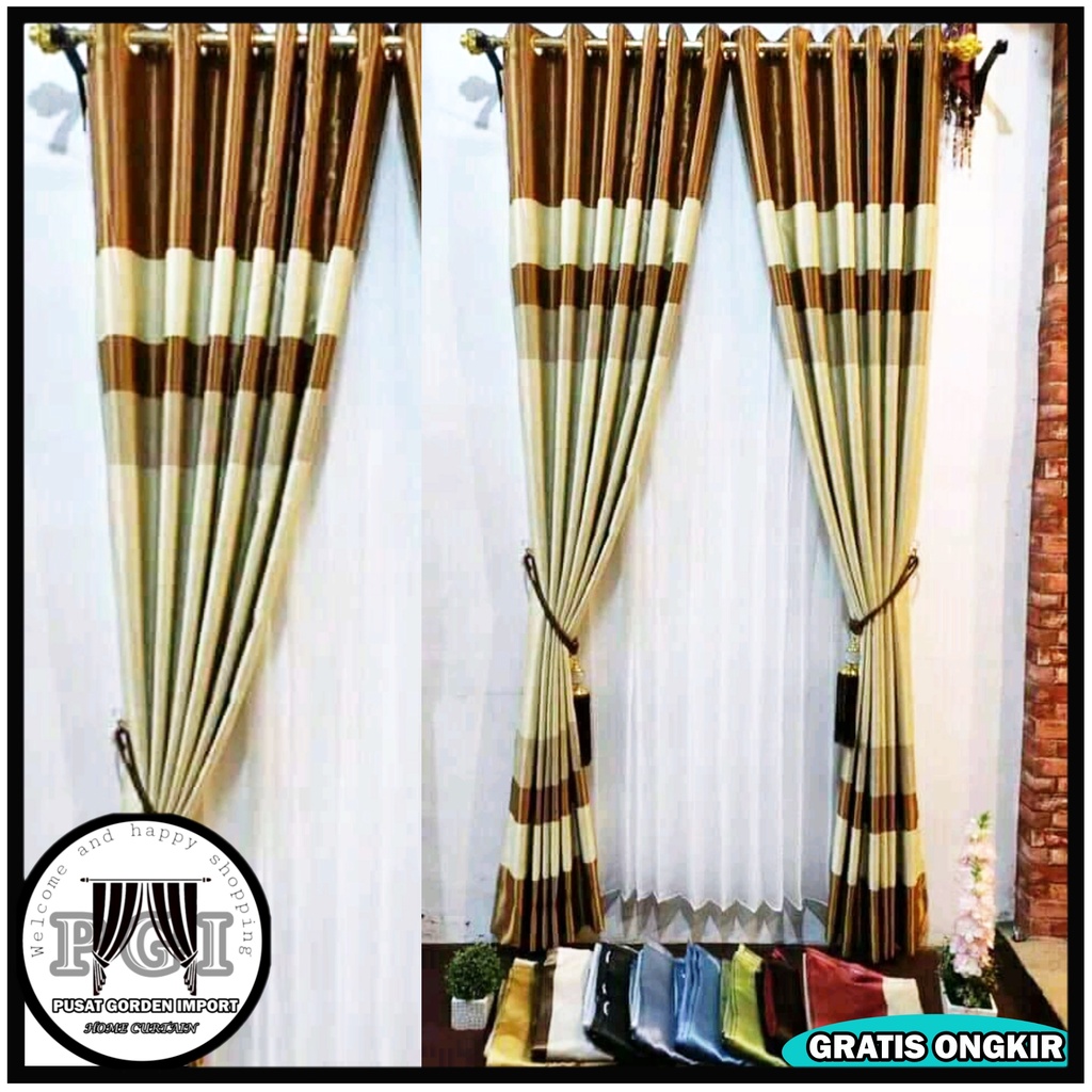 gorden kombinasi 2 warna / gorden jendela blackout / gorden rumah minimalis / hordeng blackout / gor
