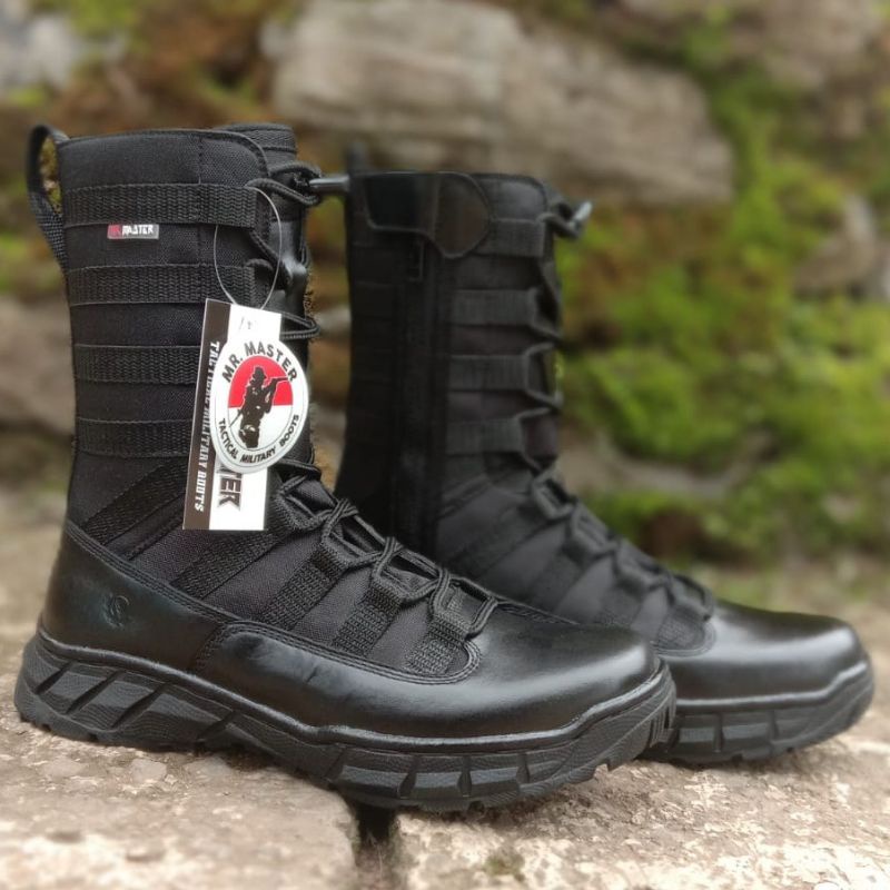 SEPATU PDL NINJA SAFETY UJUNG BESI SEPATU PDL KULIT ASLI TNI POLRI' SECURITY