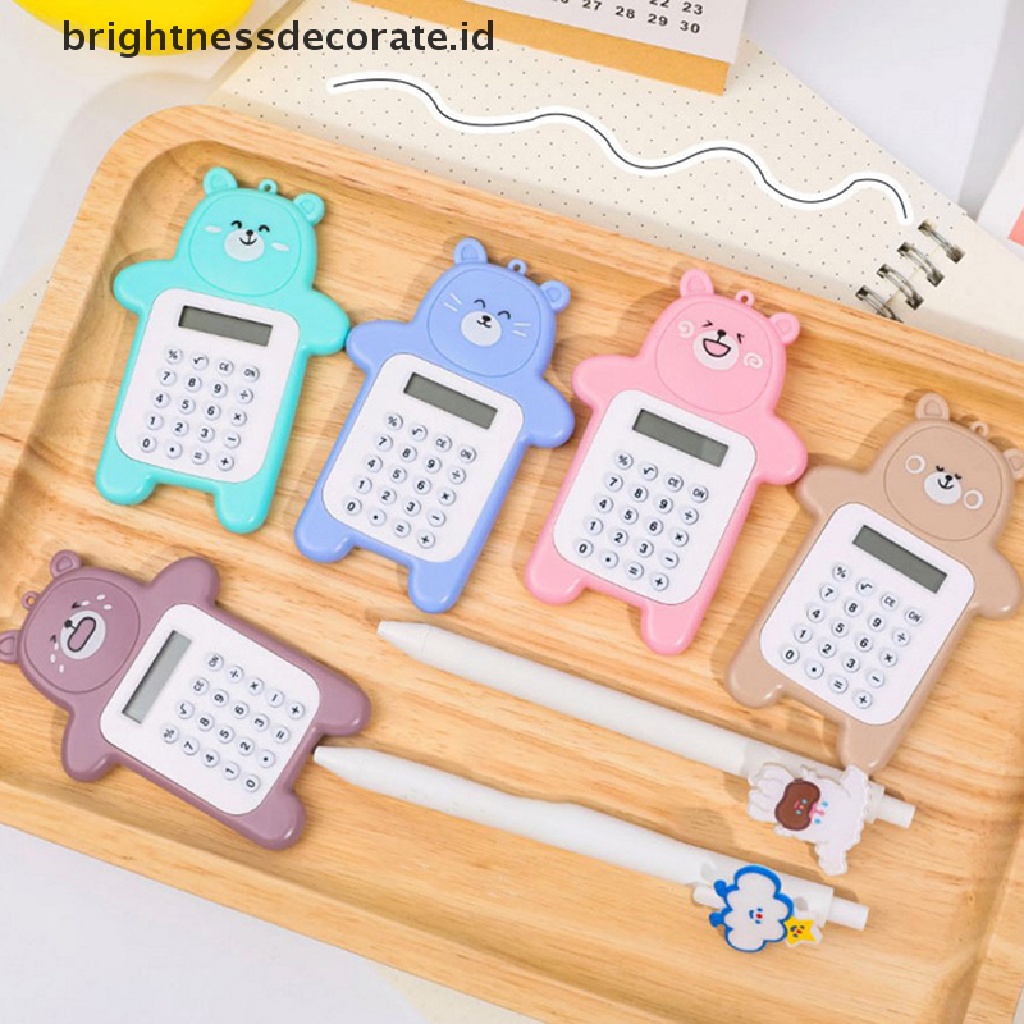 (Birth) Kalkulator Saku 8 Digit Tenaga Baterai Warna Pastel