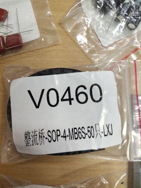50pcs  Sop-4 Smd Jembatan Dioda 600v 0.5a Mb6s Bridge Diode