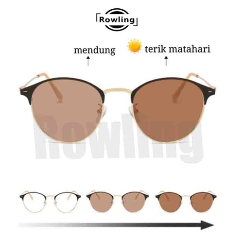 2 In 1 Kacamata lensa photocromic anti radiasi wanita pria kacamata bingkai Titanium komputer Anti Silau fotocromic #54-1