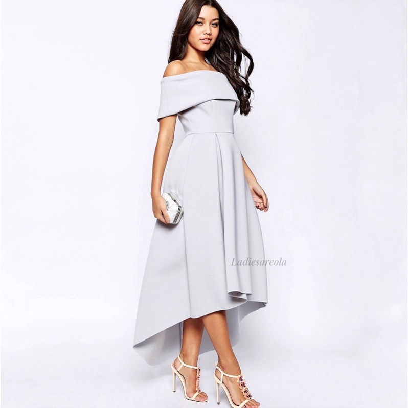 [BEST SELLER] LEEOON DRESS - Dress pesta wanita sabrina off shoulder dress big size jumbo ukuran bes