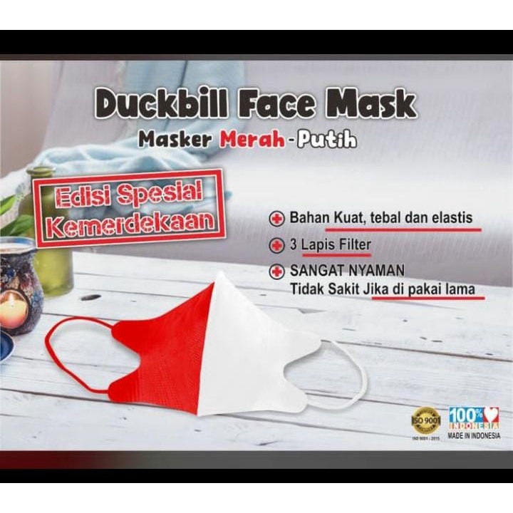 Masker Dukcbil JSP Merah Putih/KF 94 MEDIS Merah Putih