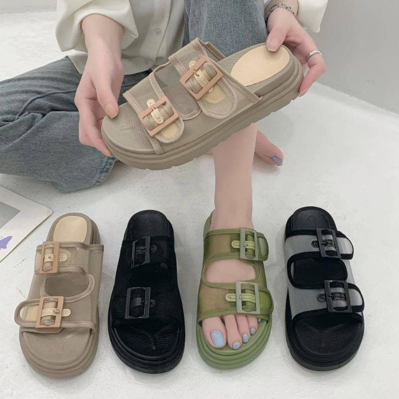 Sandal Double Strap Fashion Wanita Import VF2008