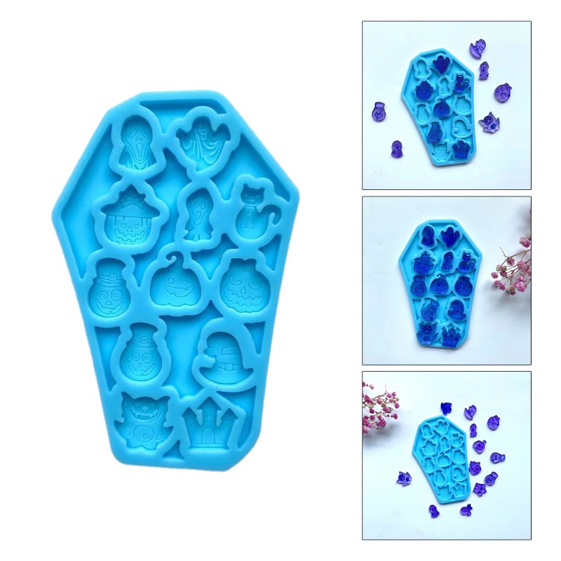 SIY  DIY Silicone Mold Halloween Coffin Shape Earrings Pendant Epoxy Jewellery Mould