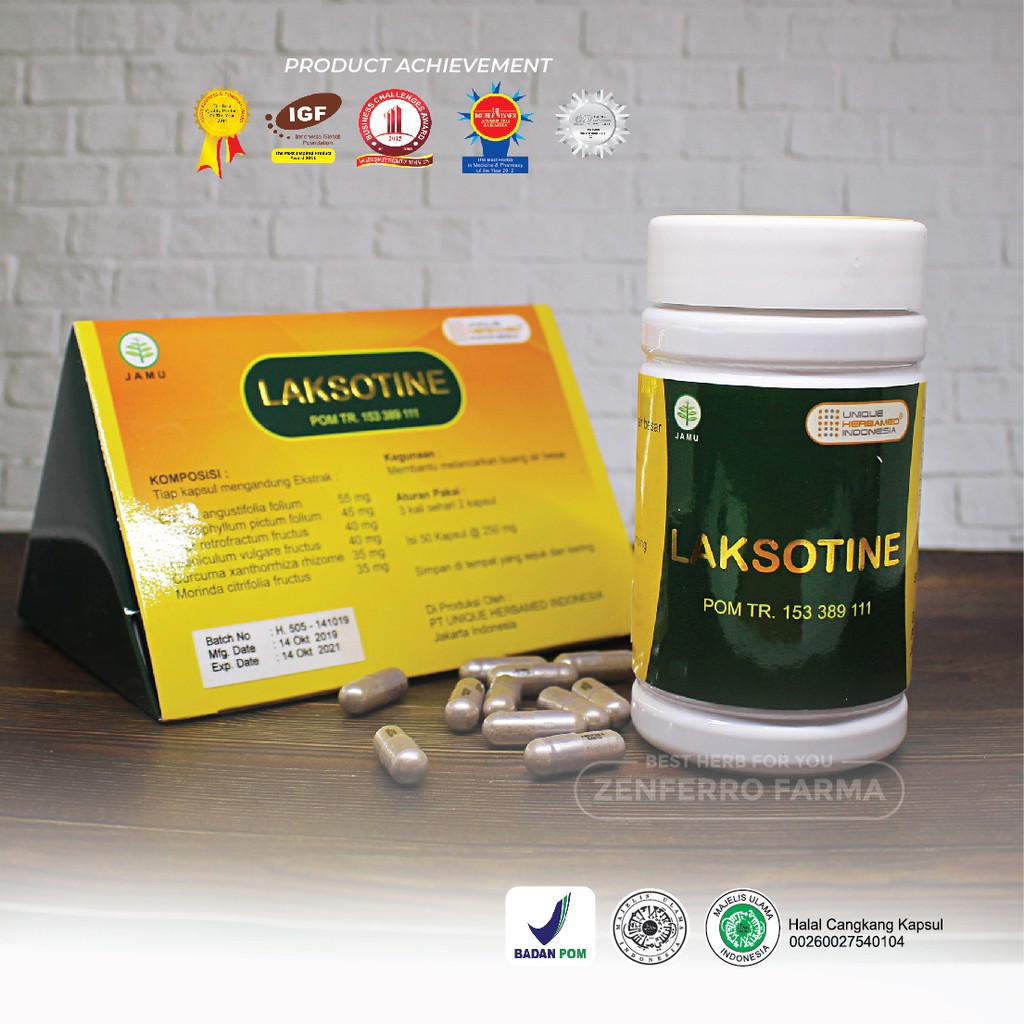 

ZENFERRO FARMA LAKSOTINE OBAT PENCAHAR RINGAN PELANCAR BAB