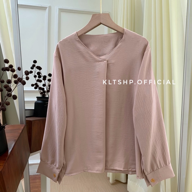 MAUVE BLOUSE CRINKLE PREMIUM // BLOUSE CRINKLE PREMIUM LEHER V