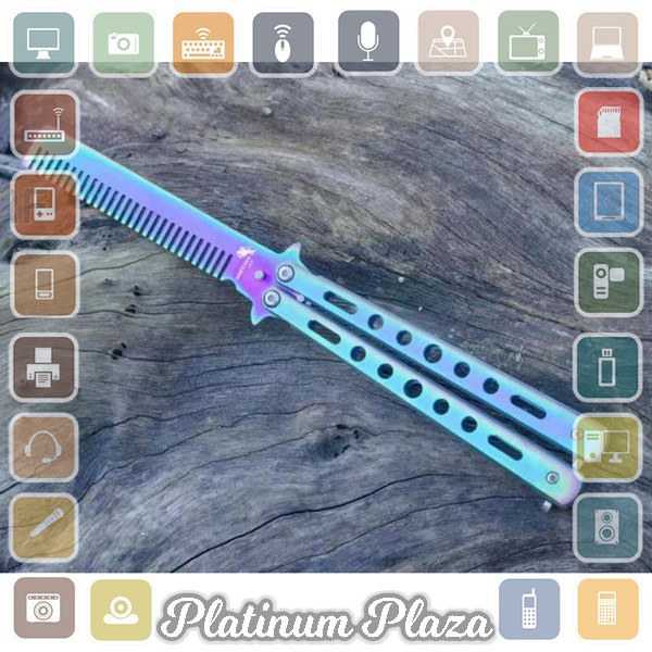 Sisir Besi Butterfly Balisong Training Knife - JL07 - Multi-Color`183V4G-