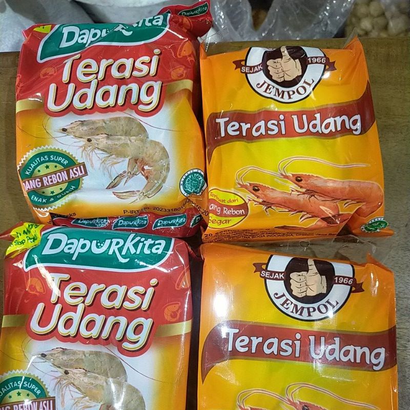 

trasi udang 20 pcs terasi udang cap jempol dan dapur kita trasi enak trasi super trasi cirebon
