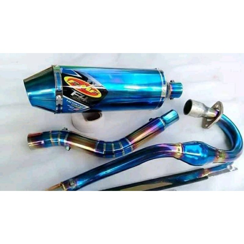 knalpot crf klx dtrecker wr 155 FMF FULLBLUE