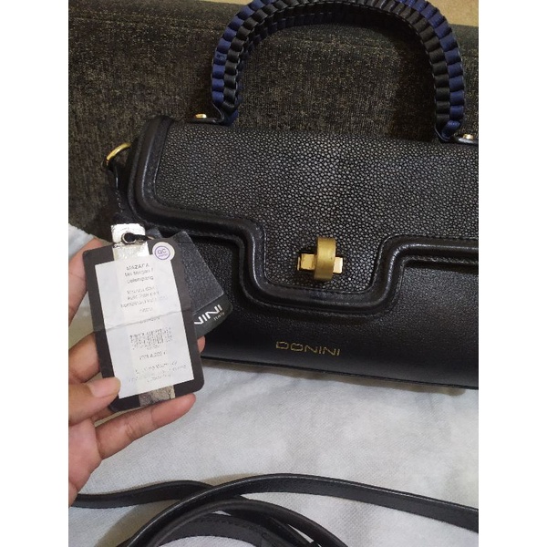 Preloved Tas Donini kulit ikan pari, Donini Mazara ori Italy
