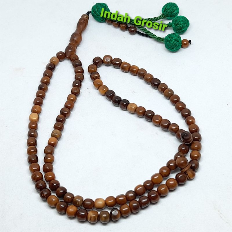 Tasbih/kalung Kaoka Coklat Bulet 6mm 99butir 100% Original