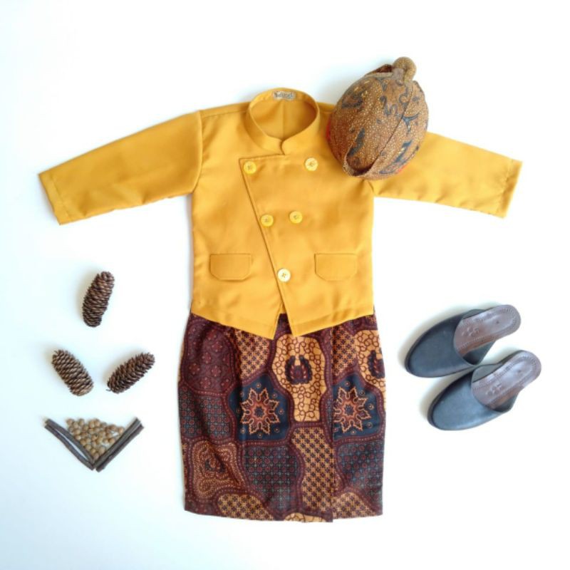 READY STOCK BESKAP ADAT JAWA KOSTUM ANAK COUPLE BAWAHAN BISA DIBUAT CELANA