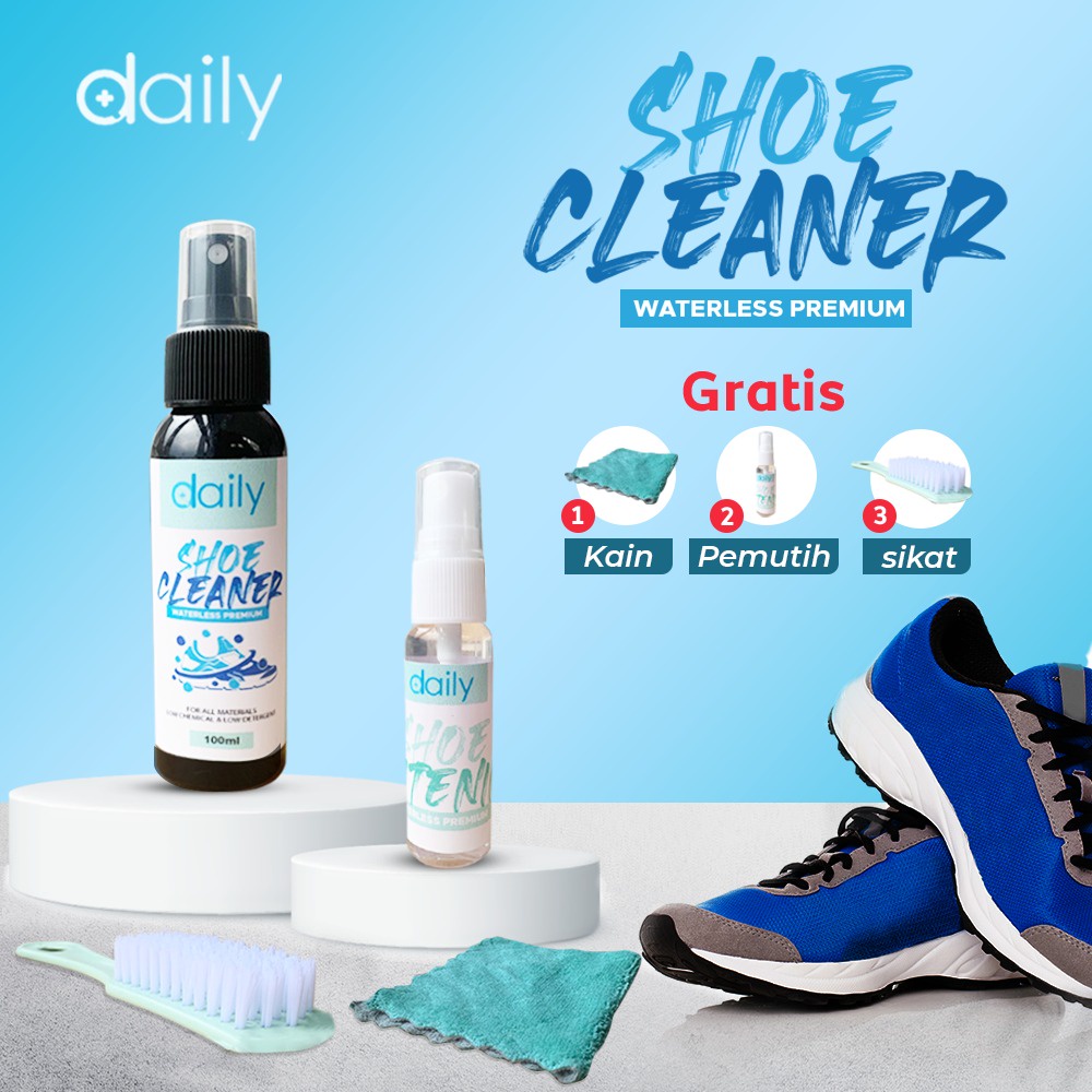 CAIRAN PEMUTIH PEMBERSIH SEPATU DAILY SHOE CLEANER WATERLESS BERSIHKAN SEPATU TANPA AIR