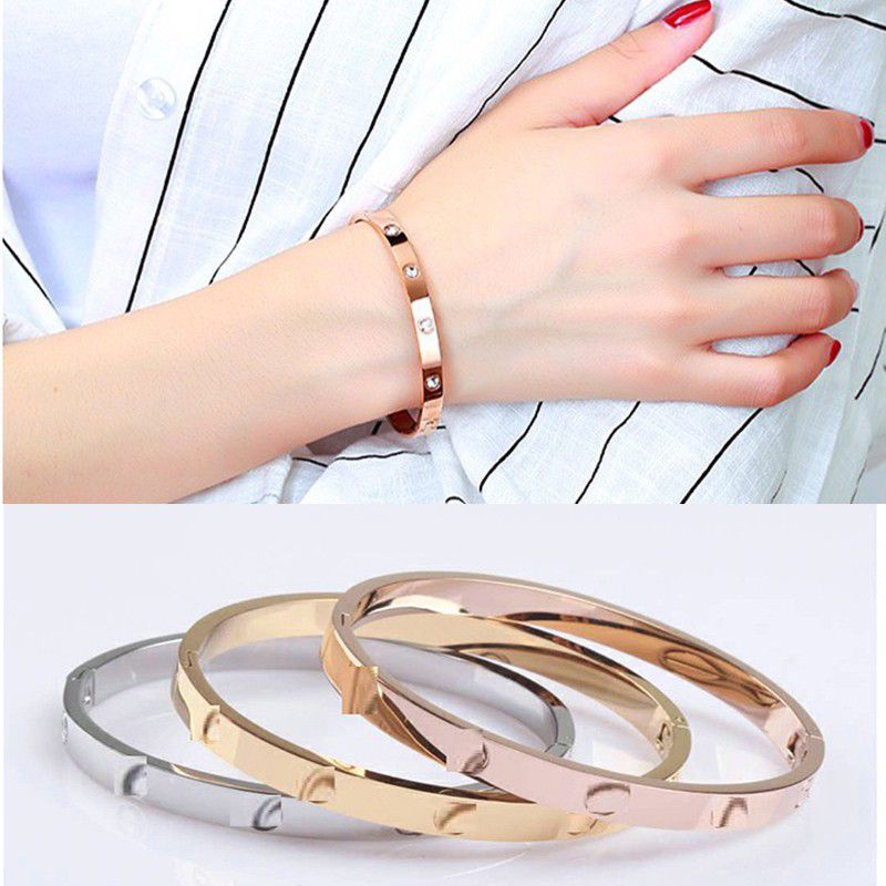 GELANG TANGAN BRACELET TITANIUM GOLD//GELANG TANGAN WANITA