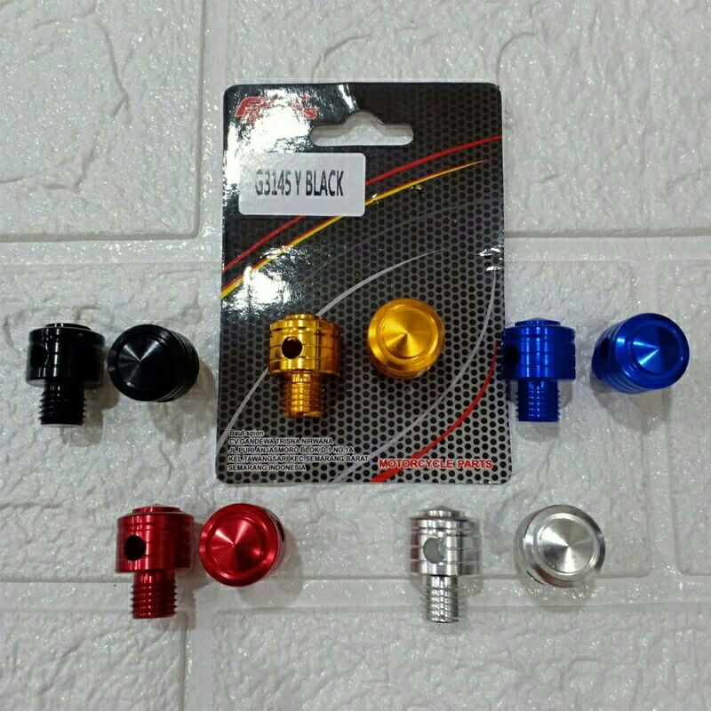 Buat Lubang Spion Baut Tutup Lubang Spion CNC Variasi Motor Honda Yamaha