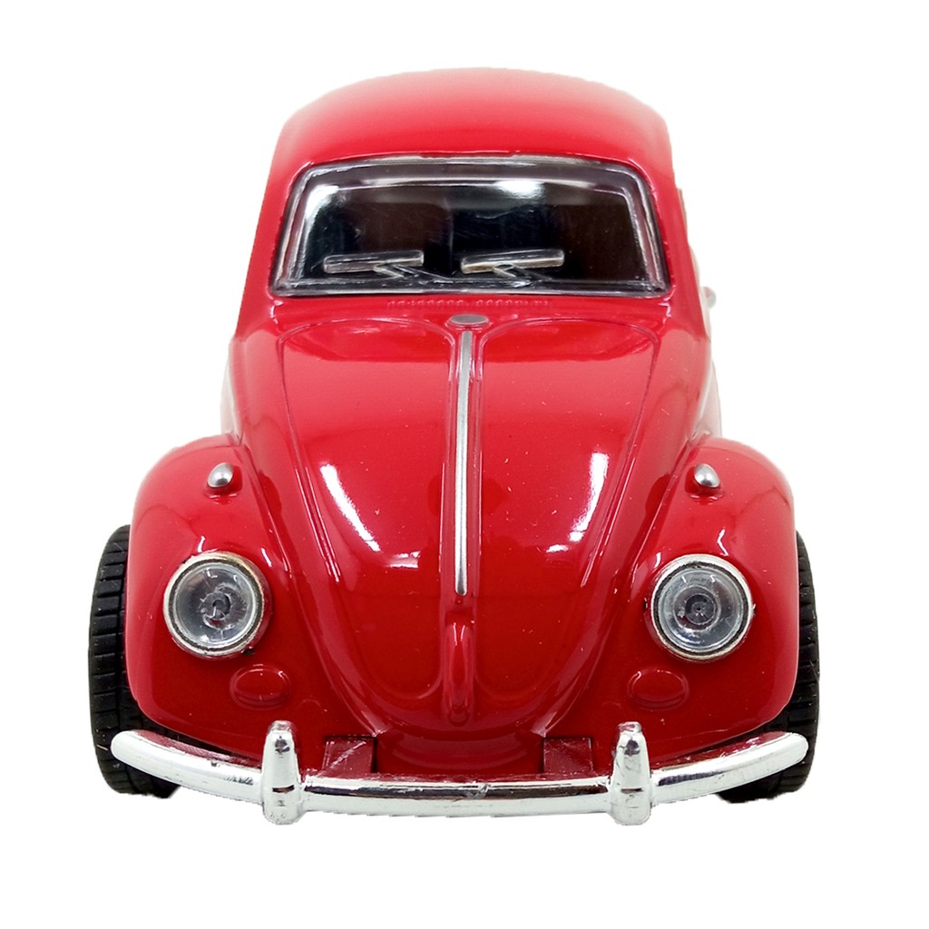 Toy Addict VW Beetle Classic Car Merah Diecast Mainan Mobil Klasik