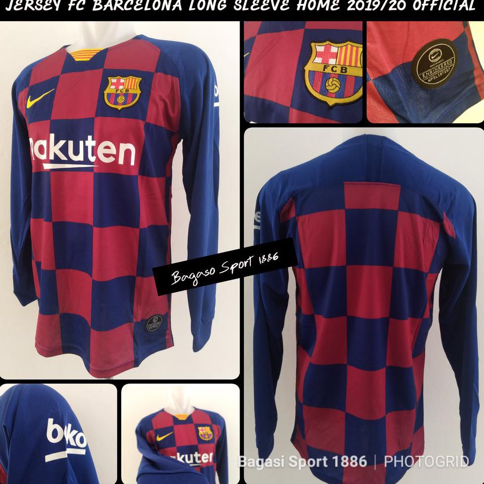 TERLARIS  Jual Jersey-Baju Bola Barca Long Sleeve LS lengan panjang Home-Kandang Musim-Tahun