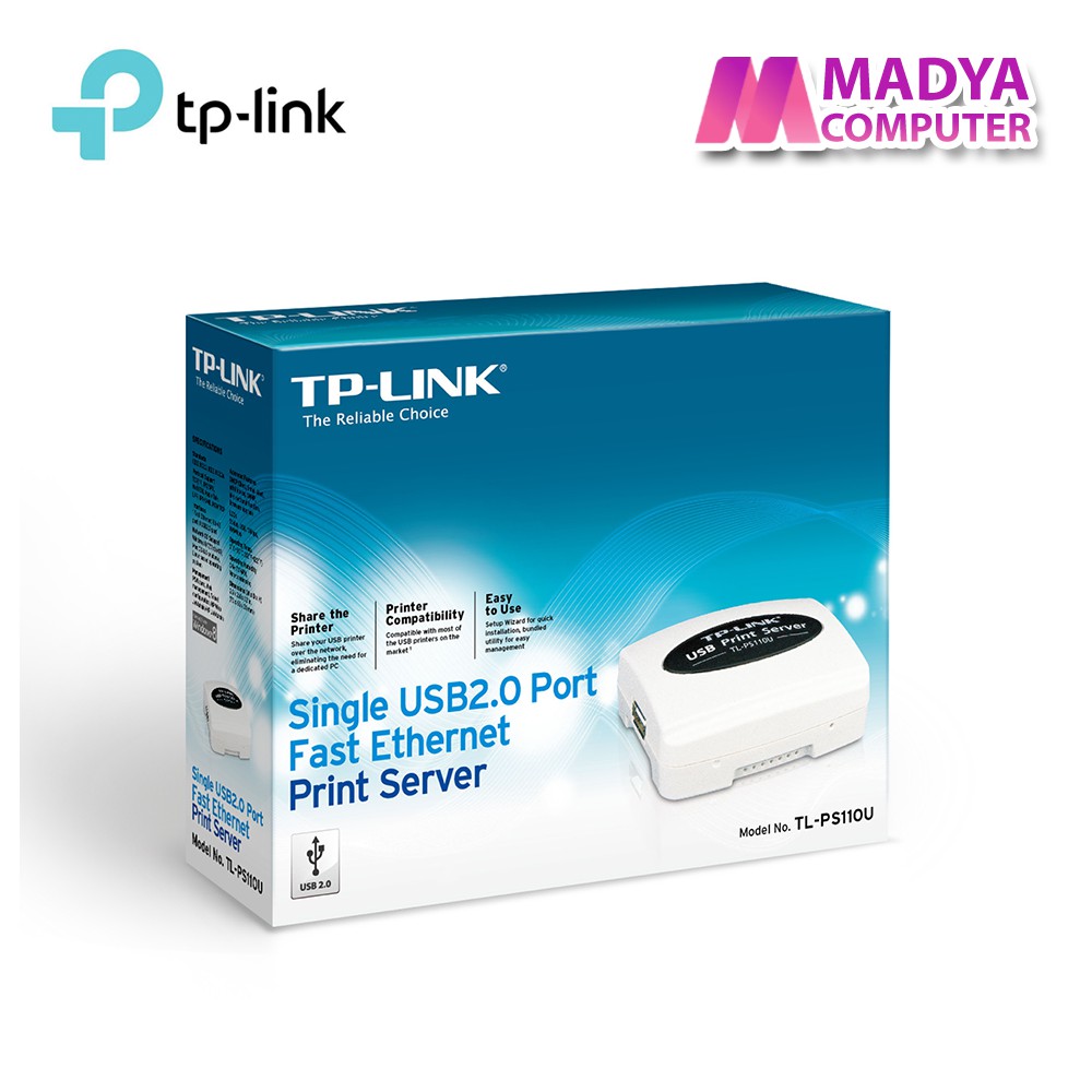 TP-Link TL-PS110U Single USB2.0 Port Fast Ethernet Print Server