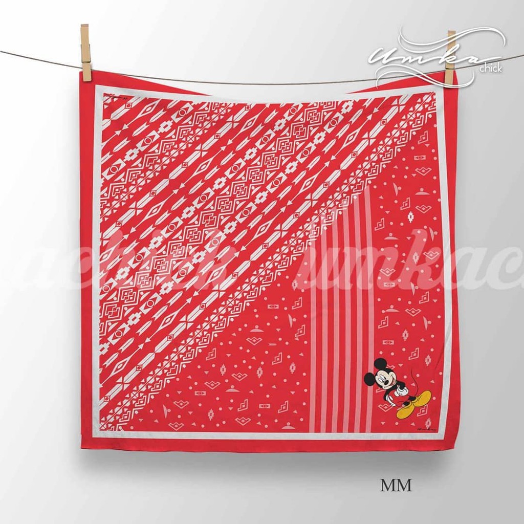 Umka Scraft MM Minnie Mickey Mouse Jilbab Dialy Hijab Voal Kerudung Segi Empat