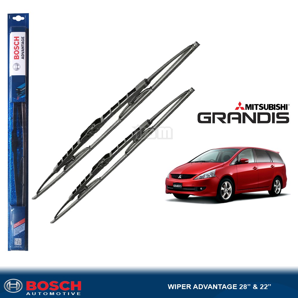 Bosch Advantage / Karet Wiper Mobil Mitsubishi Grandis 28&quot; dan 22&quot; (Sepasang) / Wiper Grandis