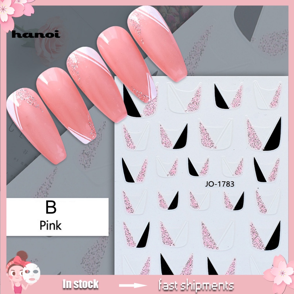 Stiker Kuku Gaya Perancis Untuk Dekorasi Nail Art