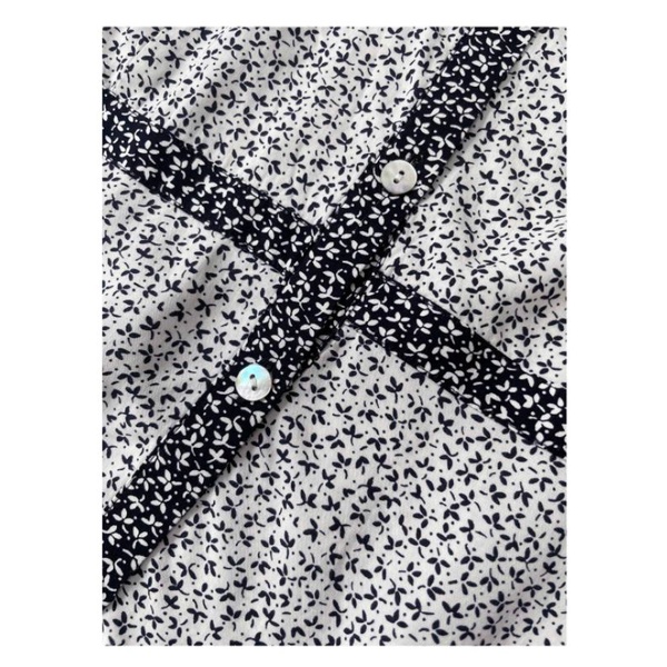 J jill white floral trimmed long sleeve blouse