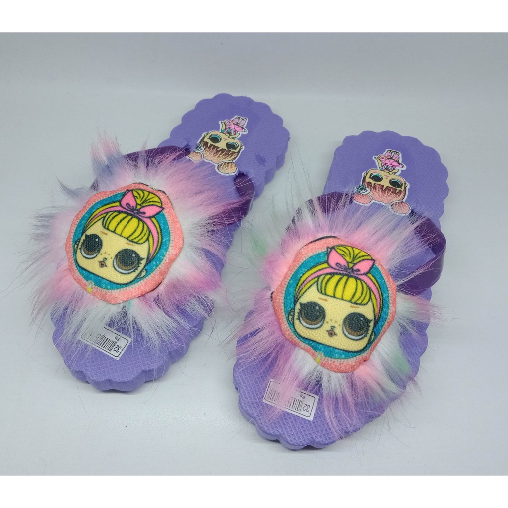 Sandal jepit anak-anak lol rambut poni 31/35