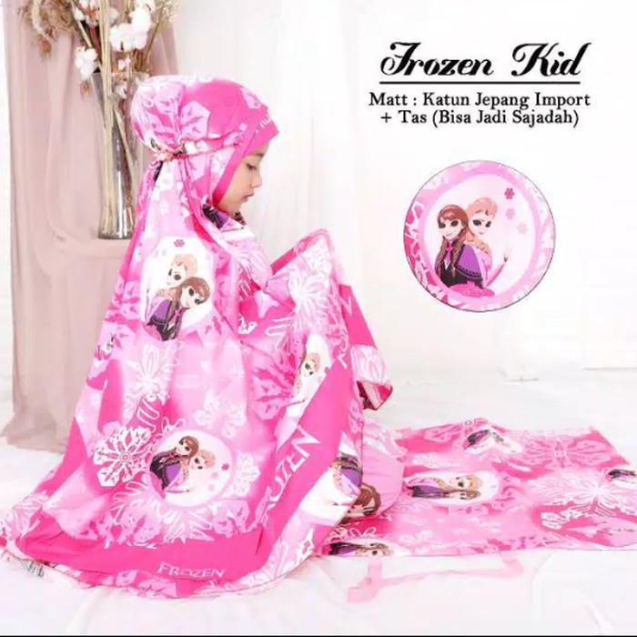Promo Terlaris Mukena Anak Jannati Kids Usia 7 8 9 10 11 12 Tah QG943 Mukena Anak Karakter Frozen