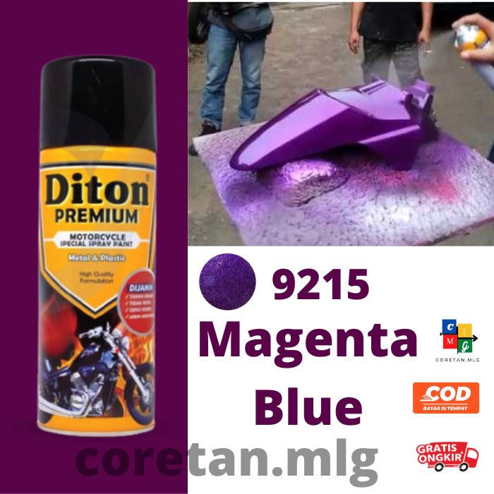 Pilok Pilox Cat Semprot Diton Premium Magenta Blue 9215 Ungu Metalik Metallic Pilox Motor 400ml Taha