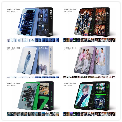 60pcs Kartu Lomo Foto Kpop Album BTS GOT7 BRIGHT WIN Series