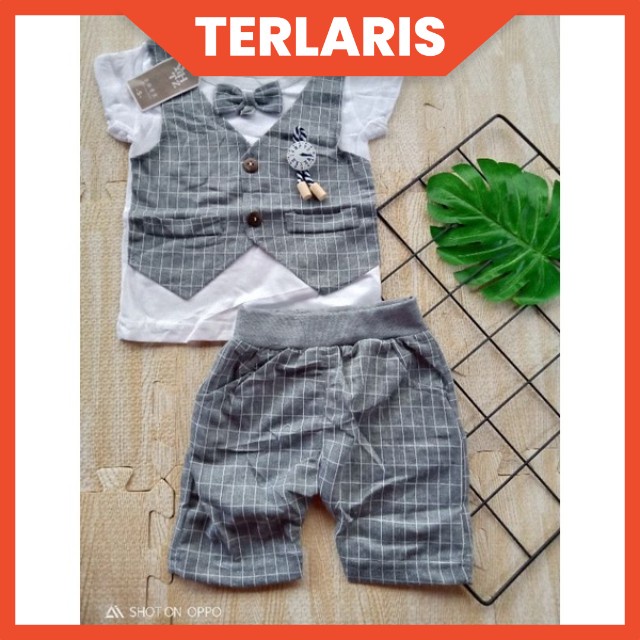 SETELAN TUXEDO ANAK COWOK IMPORT 0-4 TAHUN / SETELAN BAJU KONDANGAN PERGI JALAN ANAK LAKI LAKI TUXEDO DASI KUPU KUPU