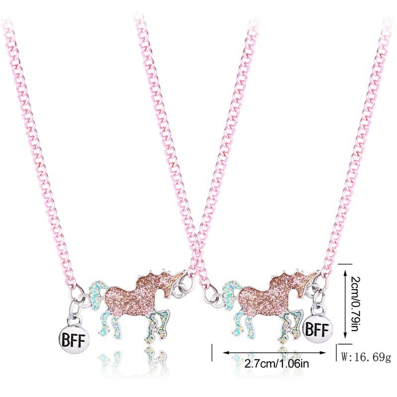 Kalung Unicorn Couple Teman Cewek Motif Best Friends Sahabat Anak