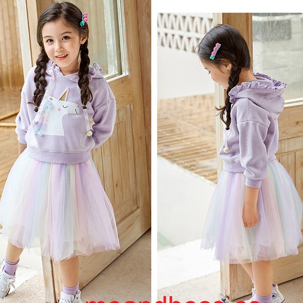 SALE SSP29-Baju Anak Setelan Set Unicorn Hoodie Sweater