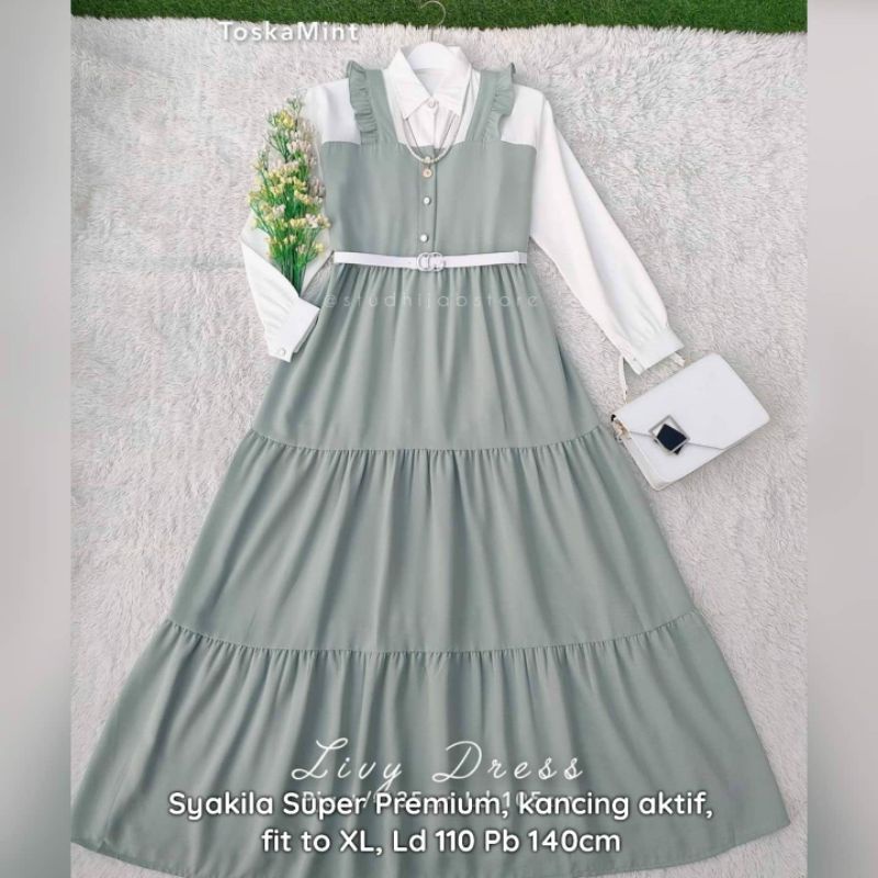 LIVY DRESS ORI JASMINE/ GAMIS TERBARU TERLARIS