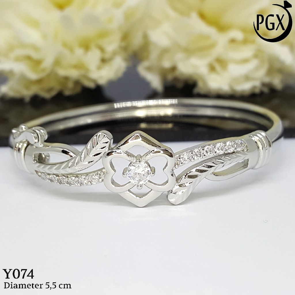 PGX Gelang Xuping Wanita Bangkok Bangle Aksesoris Perhiasan Lapis Emas - Y074