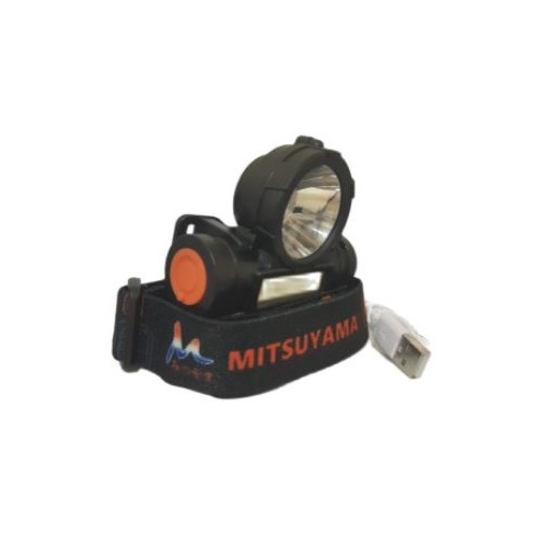 SENTER Mitsuyama MS-1925 senter Kepala LEDCOB Sepeda 2in1 Super Terang/ headlamp waterproff 5watt  setara 50WATT Rechargeable BERKUALITAS DAN MURAH