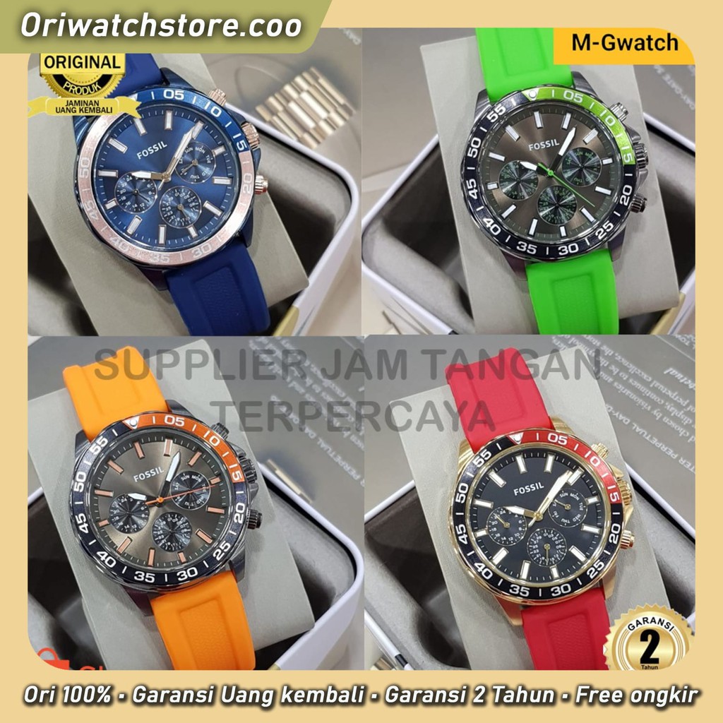 TERLARIS FOSSIL BQ 2499 2500 2501 2498 FOR MAN STRAP RUBBER SIZE 44MM MG STORE