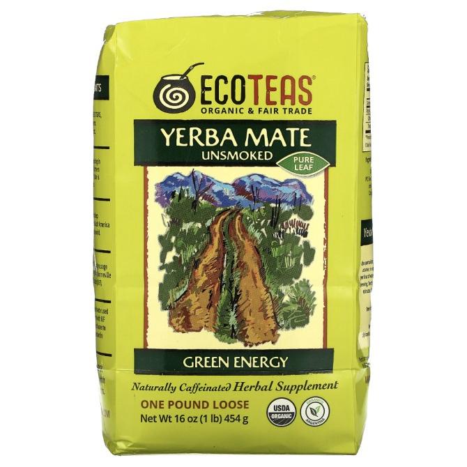 

:=:=:=:=] Eco Teas Yerba Mate Pure Leaf Loose Tea, Green Energy, 454g