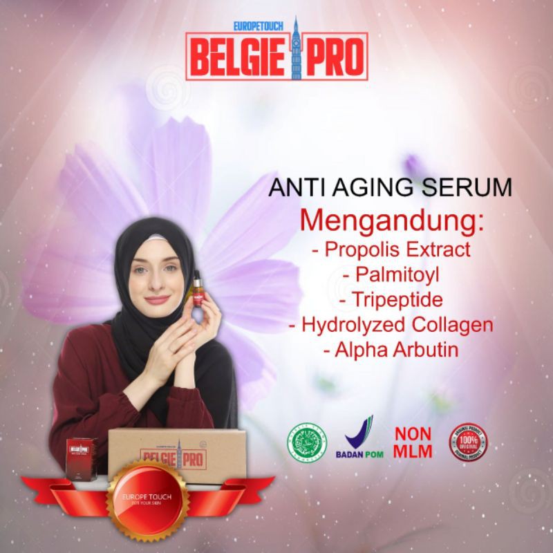 Belgie Pro Anti Aging Serum Menghilangkan Kerutan Wajah Mencerahkan Wajah