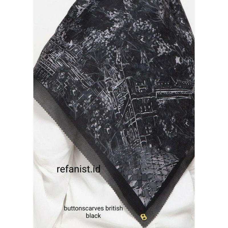 BUTTONSCARVES BRITISH BLACK  - SALEEEE