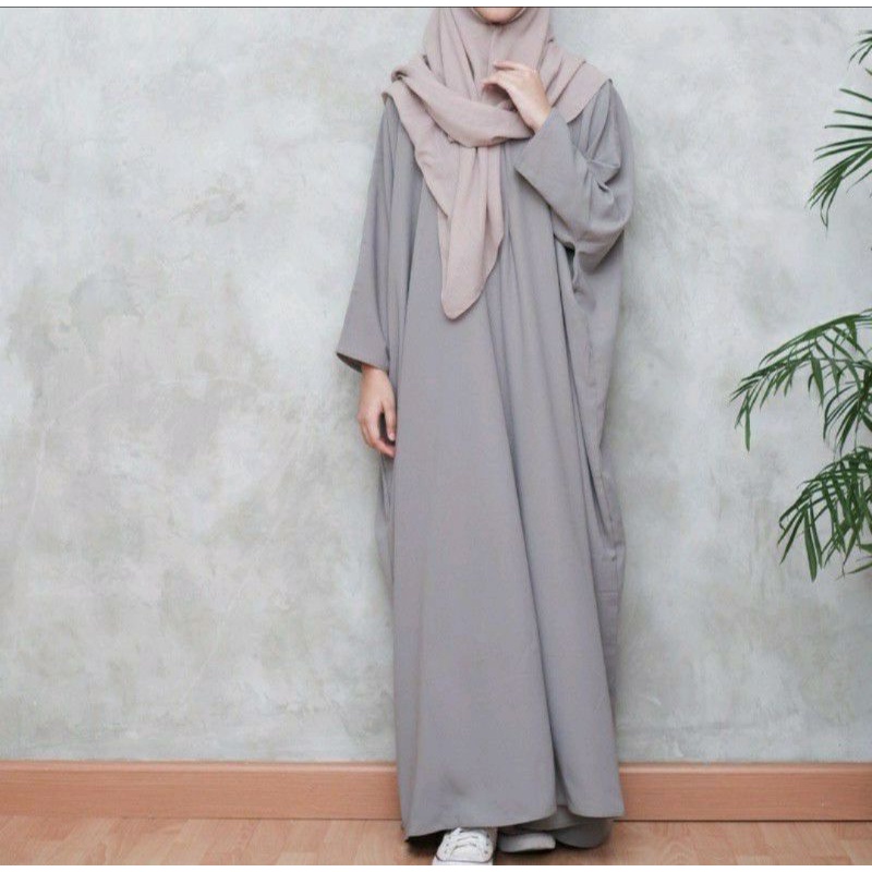 Gamis Abaya Turkey Polos Hitam Wanita Busui Simpel Terbaru Cantik