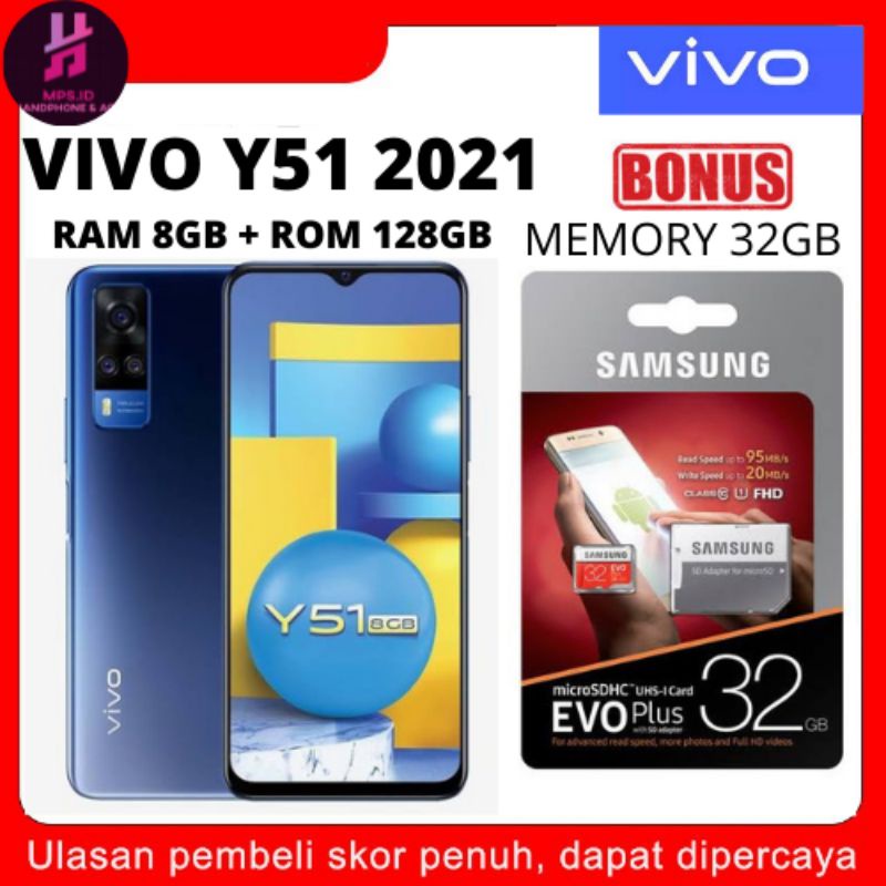 VIVO Y51 Y51A 8/128 RAM 8GB ROM 128GB GARANSI RESMI