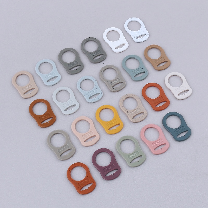 Mary 5pcs / lot Klip Adapter Ring Silikon Lembut Multi Warna Holder Dot Empeng Bayi