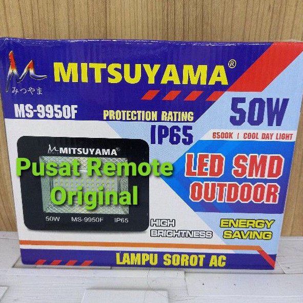 LAMPU LED SOROT AC MITSUYAMA 50W 50 WATT MS-9950F IP65 ORIGINAL