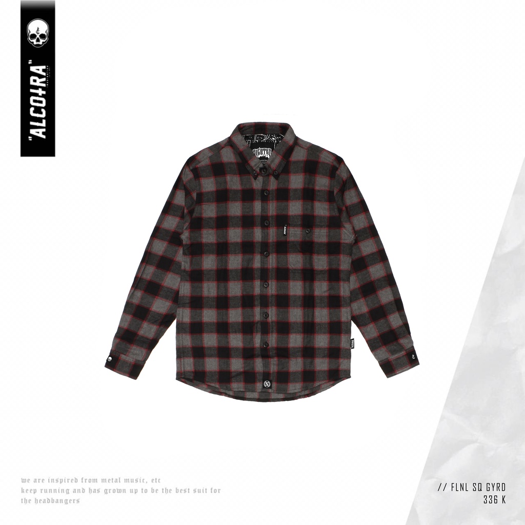 FLANEL SQ GYRD // FLANEL SQUARE GRAY RED