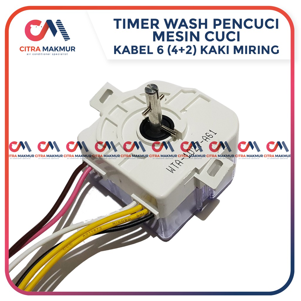 Timer Pencuci 6 Kabel 4 &amp; 2 Miring Wash Mesin Cuci Semua Merk Denpoo Dempo Denpo