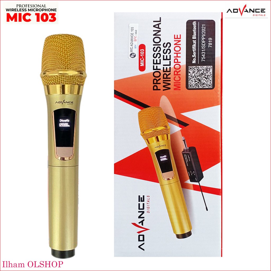 PROMO~Mic Profesional Wireless Microphone ADVANCE mic 103~FMS